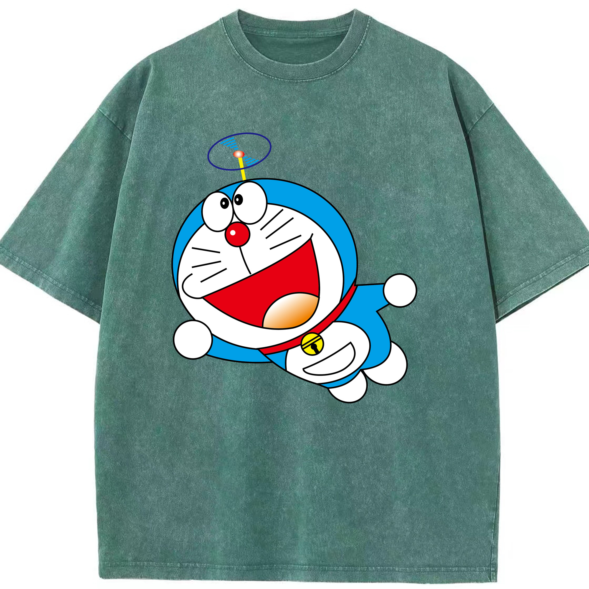（画像用） ドラえもん Doraemon 綿100% ヴィンテージ風 半袖Tシャツ（フロントプリント）